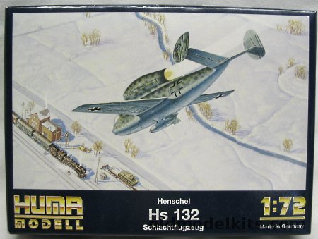 Huma Model 1/72 Henschel HS-132 - Schlachtflugzeug Ground Attack Aircraft, 2508 plastic model kit